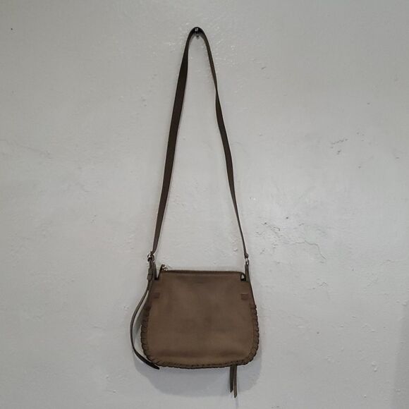 All Saints Ray Crossbody Nubuck Cow Leather Bag in Tan - Picture 2 of 16